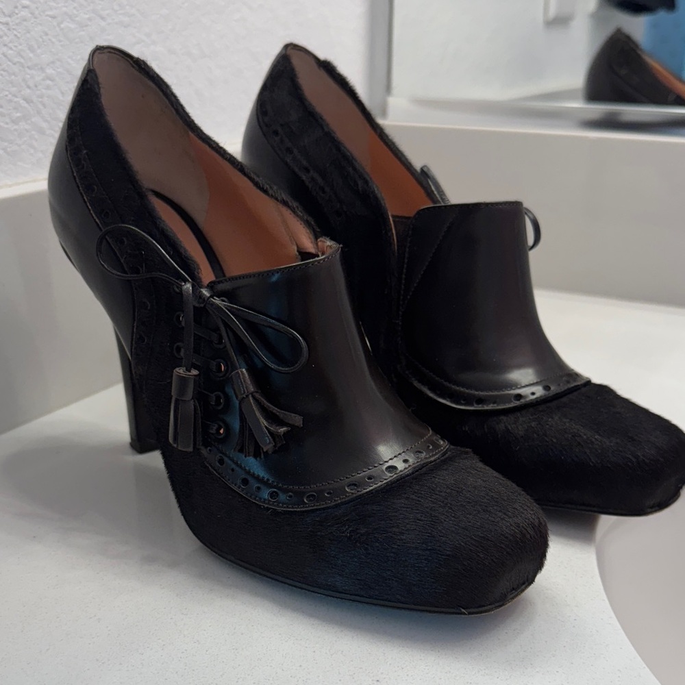 Nanette Lepore Brown Heels with Tassel Accent